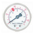 Car Pressure Gauge 1-3/5" Dial Back Mount,0-80 Psi, Dual Scale Measurement Tool,