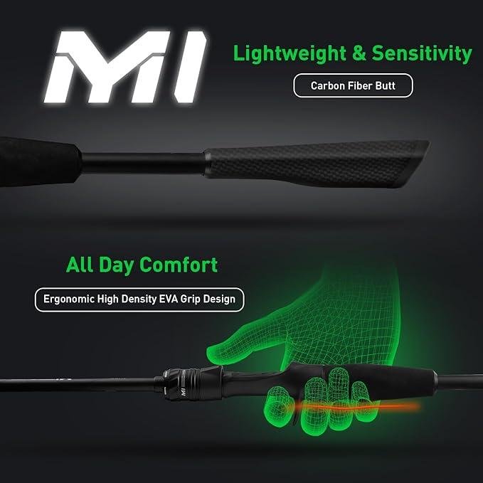 HANDING M1 One Piece and Two Pieces Fishing Rods, Spinning Rods and Casting Fish