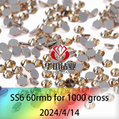 China DMC Golden Shadow Hot Fix Rhinestone