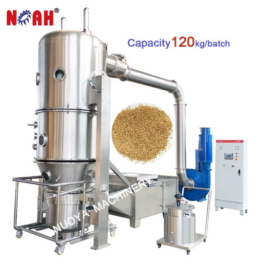  Foodstuff Granulating One Step Fluid Bed Automatic Dryer Granulator