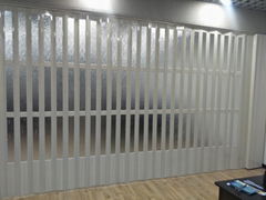 天津咖啡色PVC折疊門推拉門商場隱形折疊門