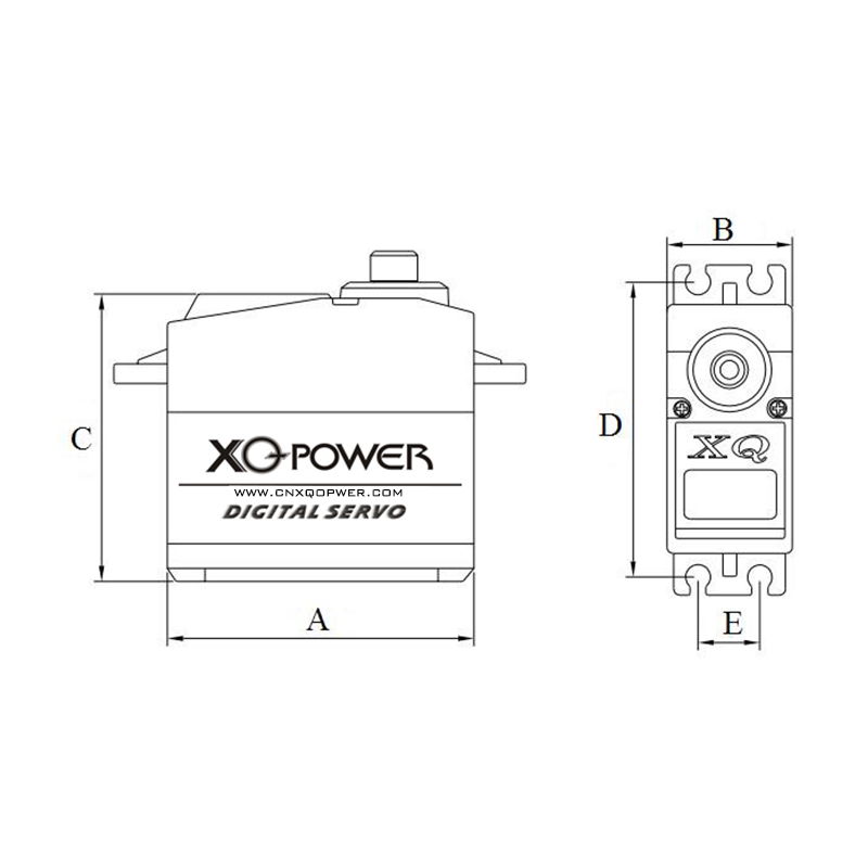 XQ-BLS8025D HV Brushless Digital Servo Motor Stainless Steel Gear Brushless Serv 3