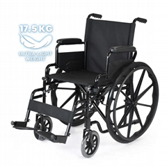 Jiayi Superior Quality Foldable Lightweight Steel Manual Wheelchair For Disabled