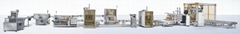 Unpacking Packing and sealing production line with split structure