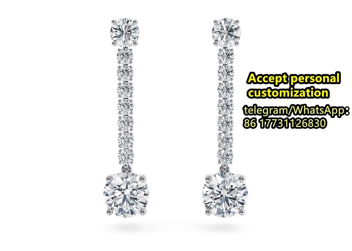 Diamond earrting Accept customization IGI certification pendant earring stud ear