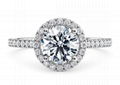 Halo diamond ring VVS D-E 