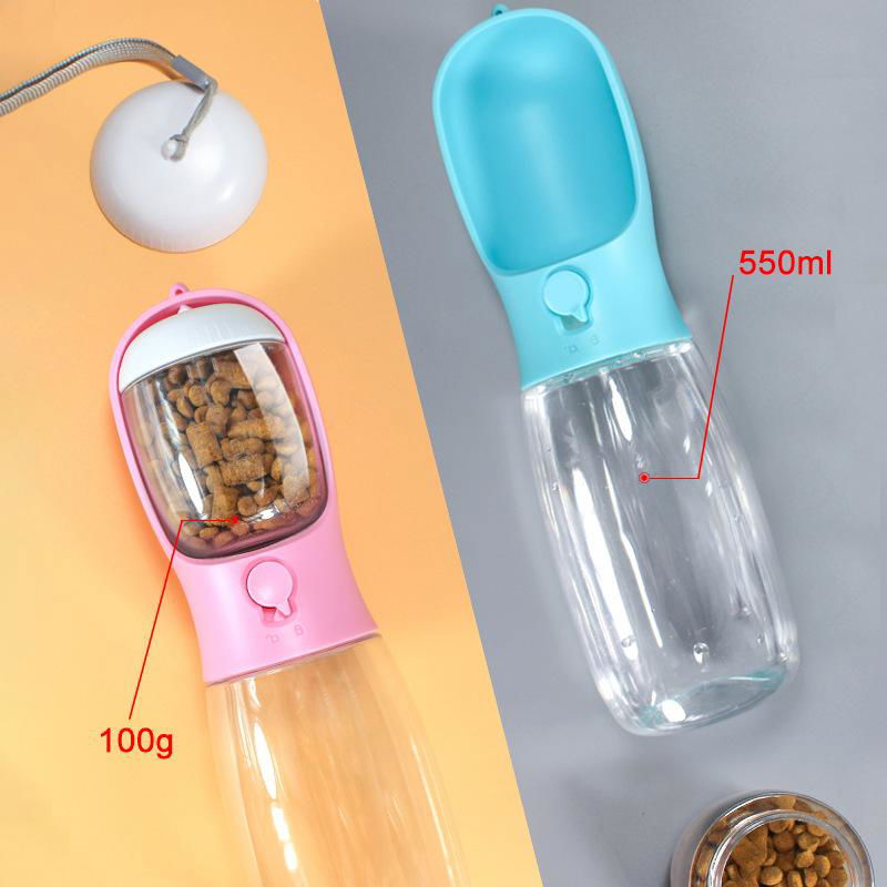 Dog Water Bottle with Food Container 2