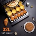 SA 32L+ quadruple rotary electric oven Large capacity automatic stove light for  2