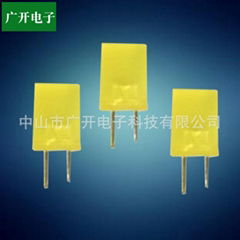 2*5*7直插LED方灯黄发黄灯珠现货供应发光二极管电子元器