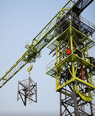 Topless Tower Crane With Jib length 70, Maxium Capacity 12ton,HUH height 60m