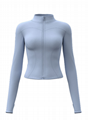 High-stretch quick-drying sports jacket stand-up collar slim fit slim yoga top g