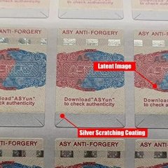 Engraving Printing Custom Anti-counterfeit Security Sticker