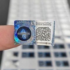 Customized Logo QR Code 3D Hologram Sticker 