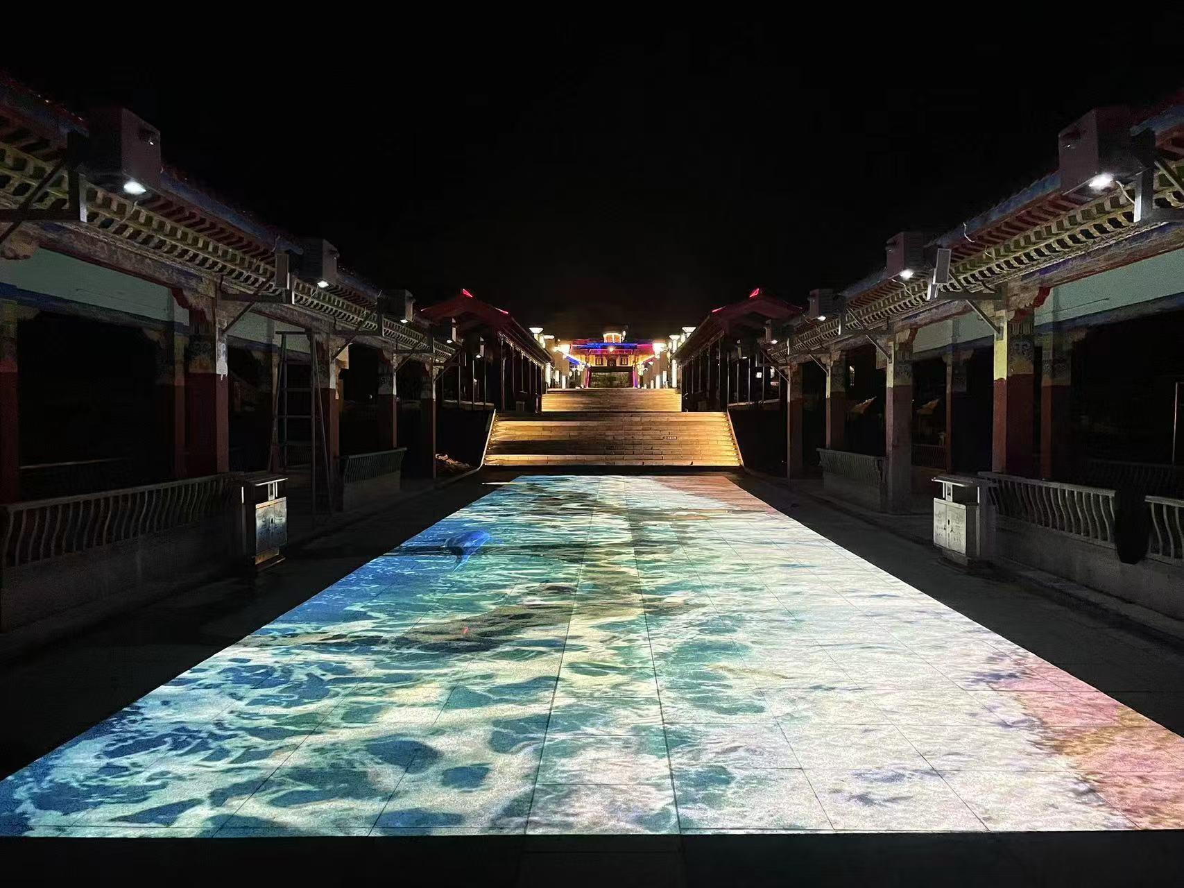 new interactive projection,  ground infrared induction projection lamp 4