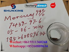 Silvery-white Metal Mercury Liquid 34.5 kg/flask from top Vendor!