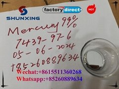 Silvery-white Metal Mercury Liquid 34.5 kg/flask top Vendor!