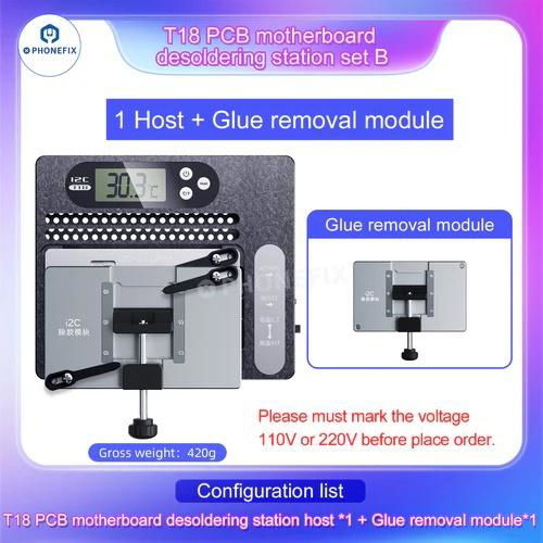 I2C T18 Motherboard Layered Desoldering Station For iPhone X-15 Pro Max 4