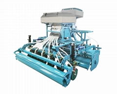 12 Rows Seeding Fertilizing Machine with Rotavator, Disc Harrow and Land Roller