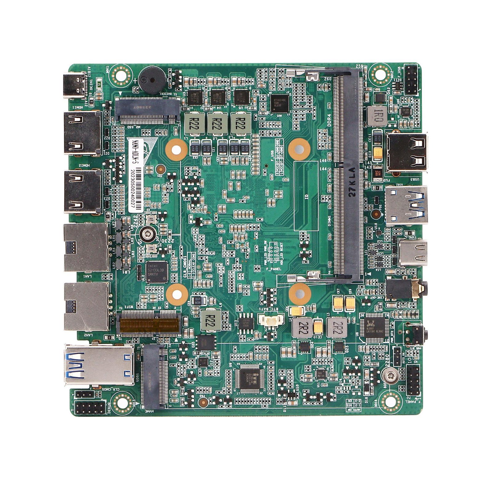 Nano-ITX Intel AlderLake N100 Motherboard for Robotics/IoT/Edge Compute