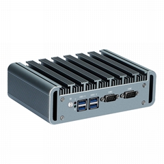 Quad Core J6412 Fanless Mini Thin Client PC Dual Gigabit LAN IoT Terminal