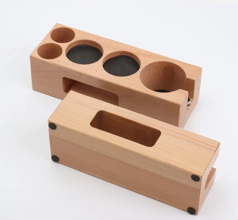 实木咖啡压粉座布粉器压粉座收纳架咖啡配套器具咖啡机手柄支撑架 2