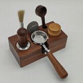 Espresso Coffee tamping Stand Multifunctional wood tamper station organizer 5