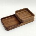 Wooden Plate Fruit Plate Saucer Tea Tray Snack Plate 3