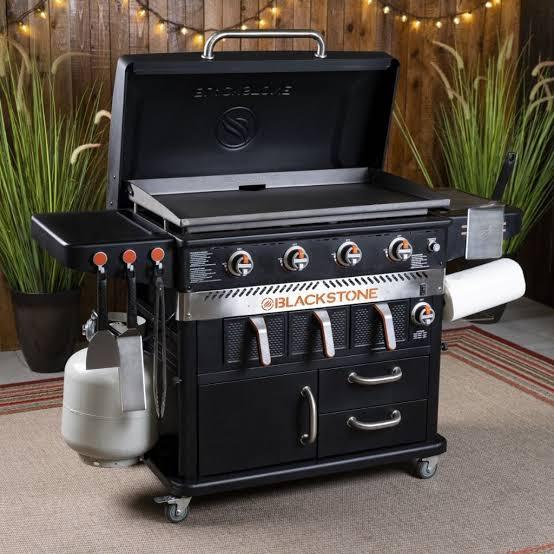 Blackstone 36 Patio Propane Gas Cabinet Griddle with Airfryer 