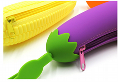 2024 Hot-selling Silicon Pencil Case Corn/Orange Shape