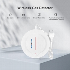Gas Leakage Detector for Home Fire Alarm Lpg Gas Leak Sensor with Solenoid Valve