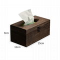 Wholesale Wooden Tissue Box Carbonized Paulownia Wood Tissue Box 3