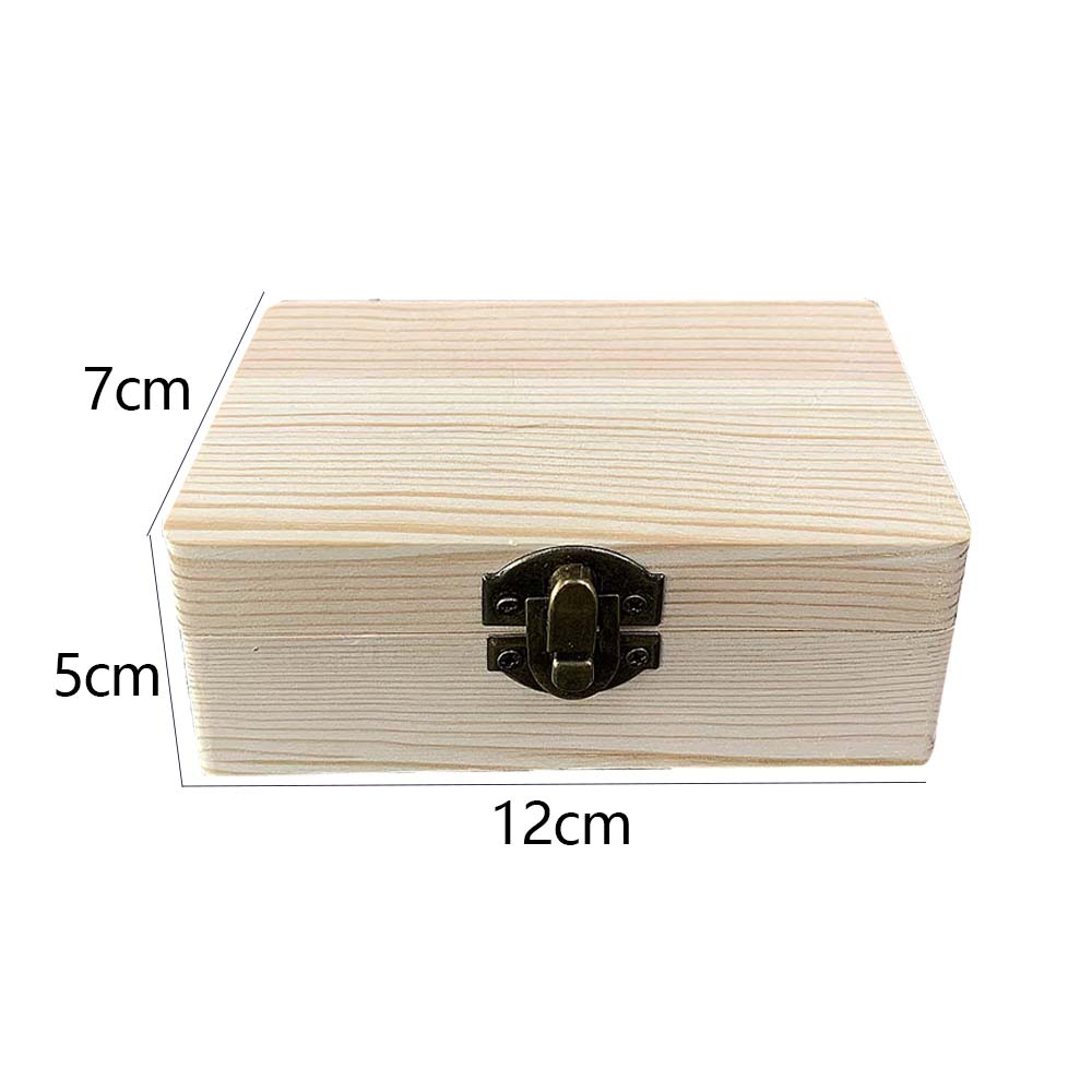 High Quality Wooden Souvenir Box Unfinished Pine Wood Keepsake Box 2