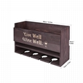 Multi-function Wooden Wine Rack Water Stain Pine Wood Display Rack 4