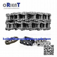 Track chain assembly for drilling rig piling rig