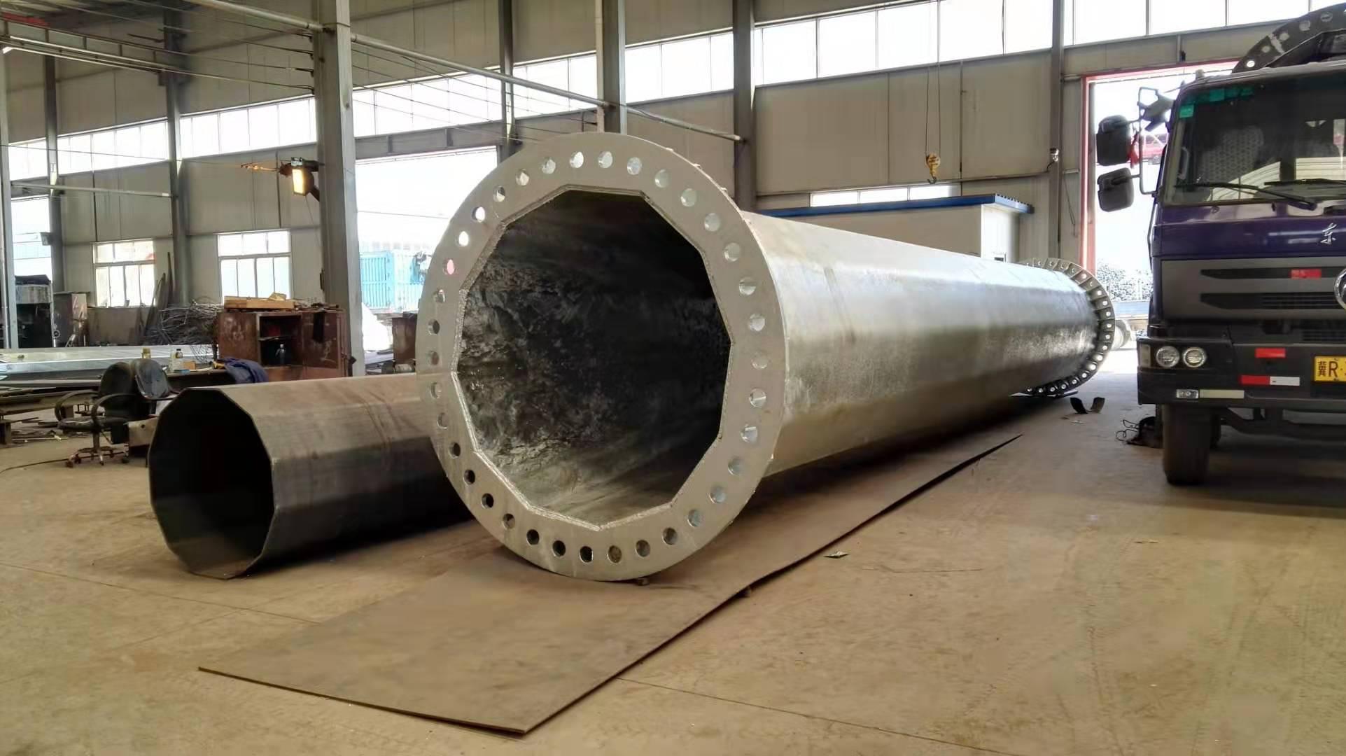 河北110kv電力鋼杆 鋼管杆 鋼管塔 地腳螺栓 鋼管樁 3