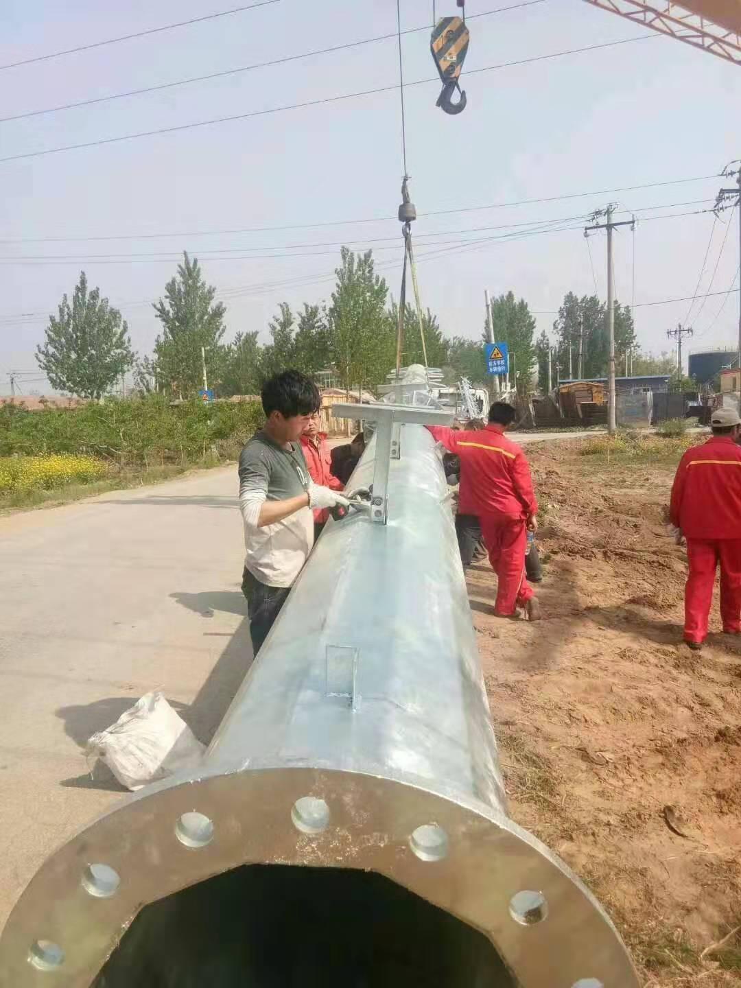 河北66kv電力鋼杆 電力鋼管杆 電力鋼管樁 鋼管塔 4