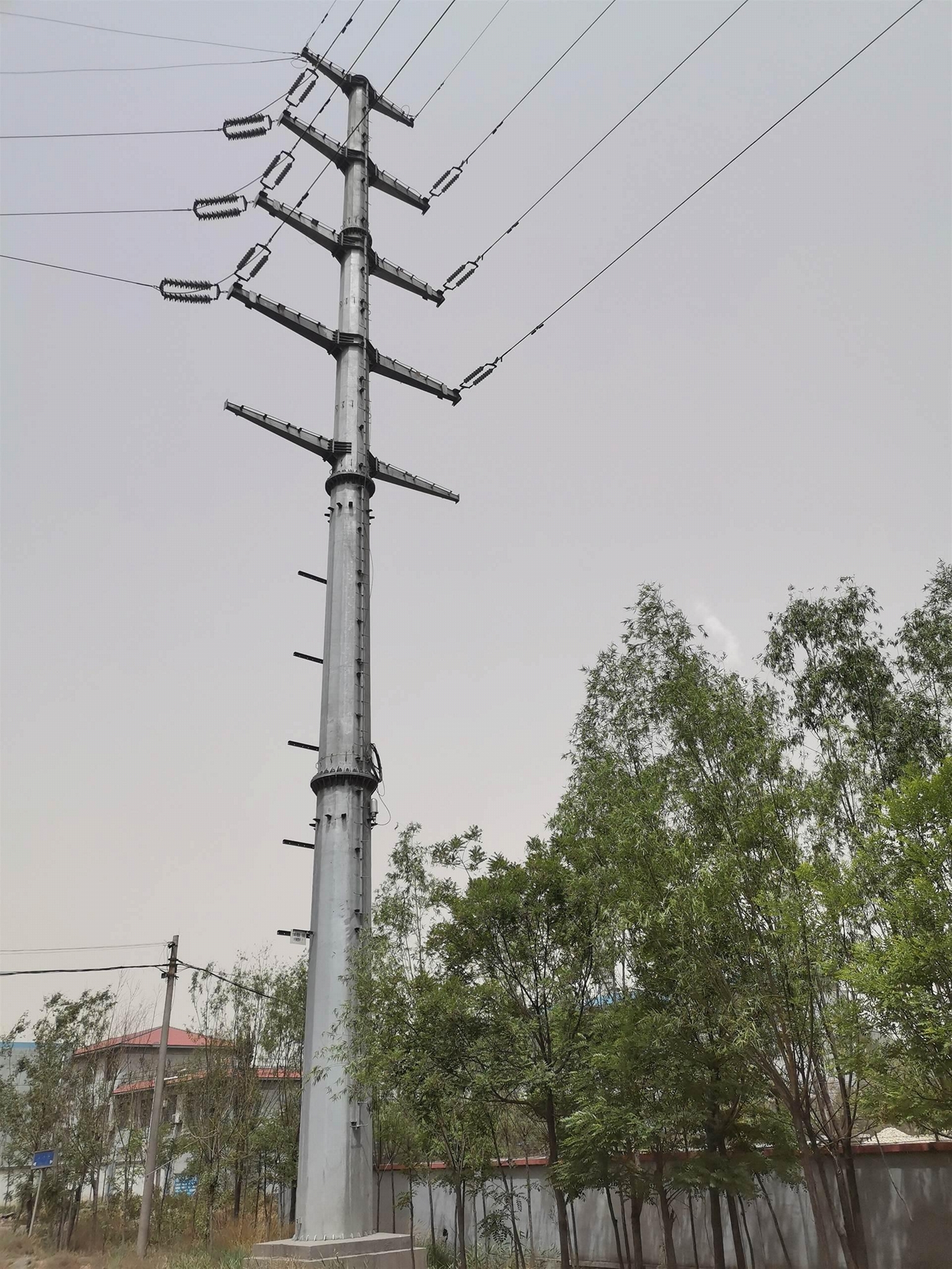 河北35kv電力鋼管杆 電力鋼杆 鋼管塔 鋼管樁