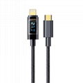 VINOP Fast Charging Braided Cable with Transparent Digital Display 4