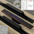 aluminum alloy handless handle for door, cabinet, wardrobe 2
