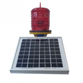 DC11-18V Solar Power Aviation Obstruction Light with Solar Panel