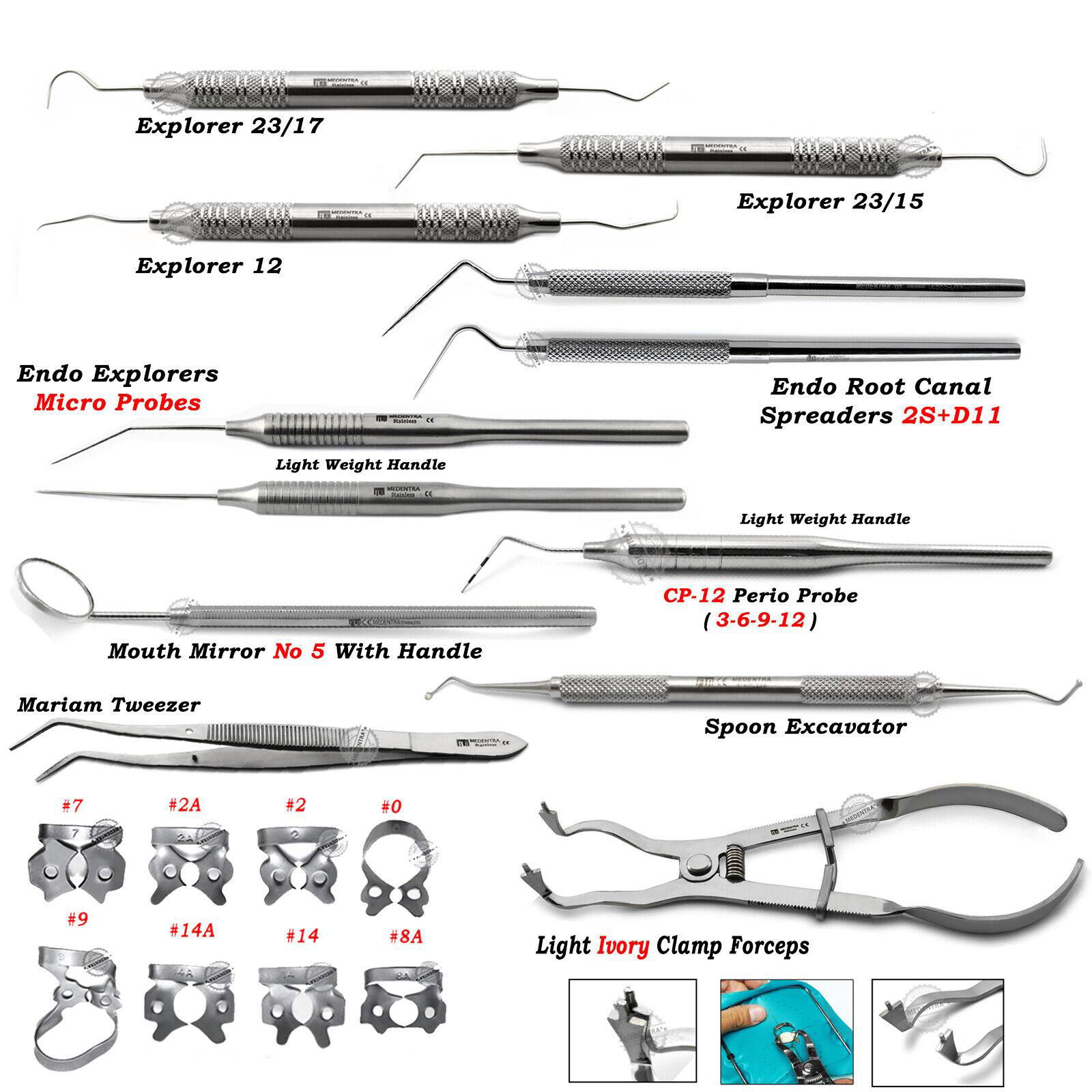 Endodontic Condensers, Obturation Instruments Excavators, Probes 2