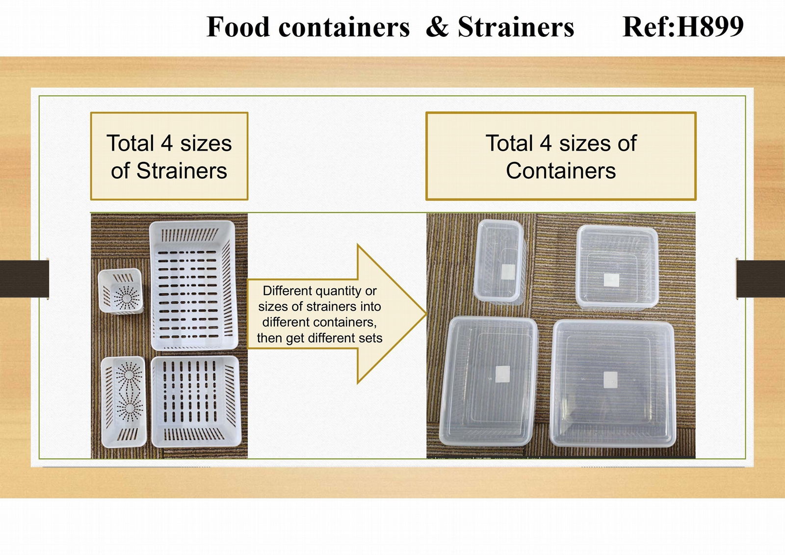 Plastic Food Contianers and Strainer