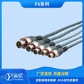 M12连接器防水插头航插带线