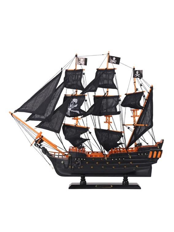 Pirates of the Caribbean Mediterranean Black Pearl solid wood sailboat model  3