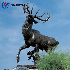 Bronze Elk Sculptures Suitable For Placement In Gardens