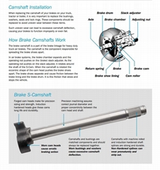 heavy-duty S-cam Camshafts for Semi truck, Tractor and Trailer Air Brakes HALDEX