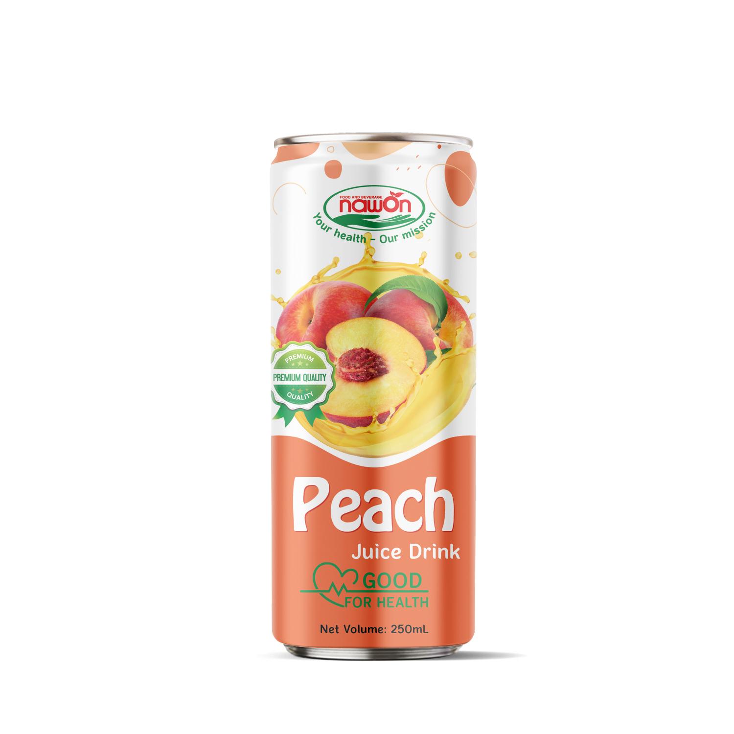 Peach Juice Good For Health Premium Quality | Can, 250Ml 2