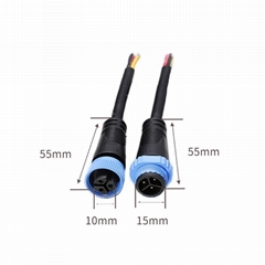 M15 2Pin/3pin/4pin Screw Fixing Male Female Waterproof Electrical Connector 