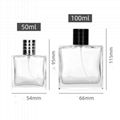 50ml 100ml Perfume Glass Bottles Square Design Hot Sale 3