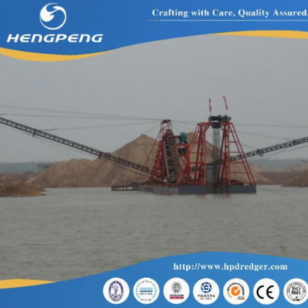 China High Efficiency Hengpeng 200t Chain Bucket Gold Mining Dredger 3